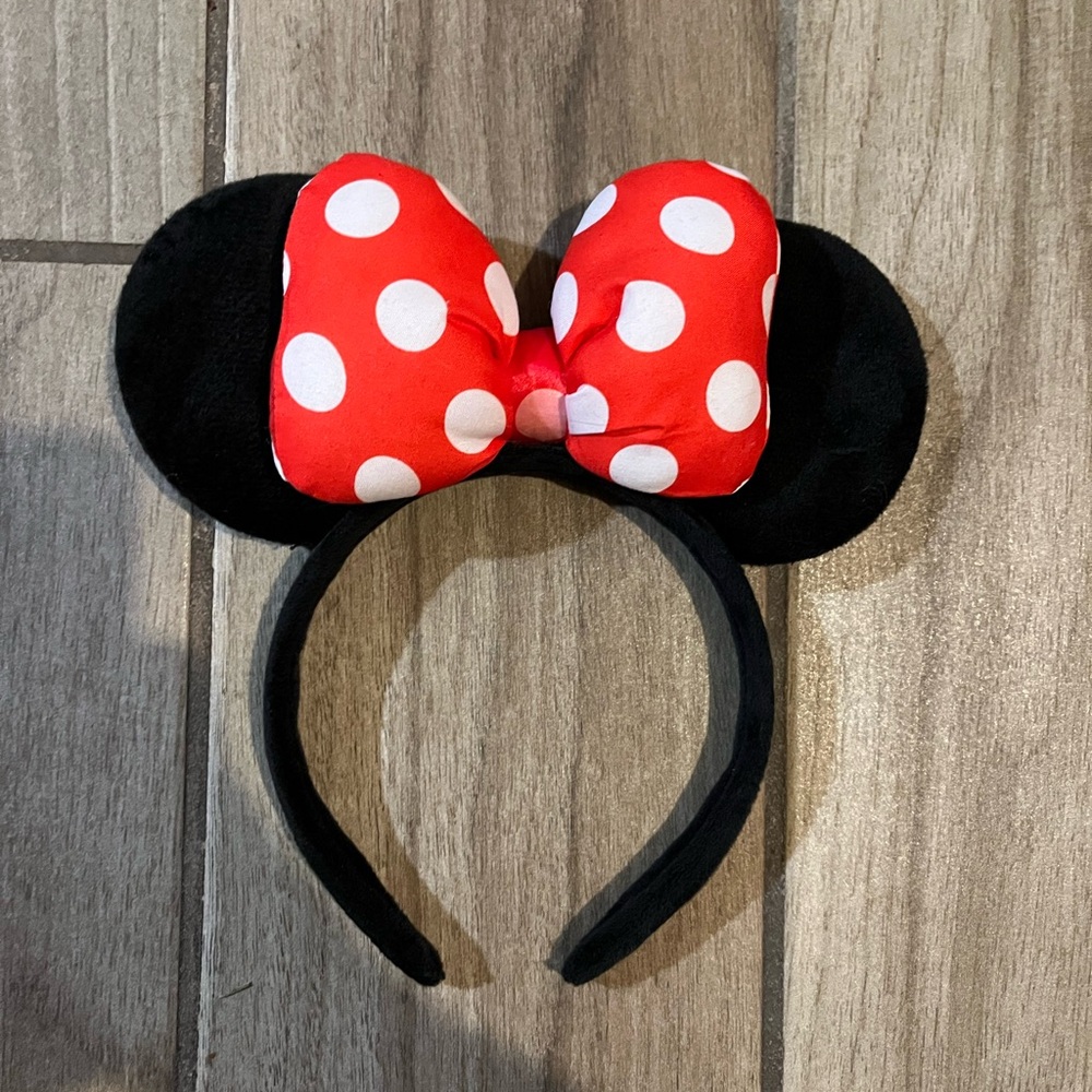 Red Polka Dot Bow Headband
